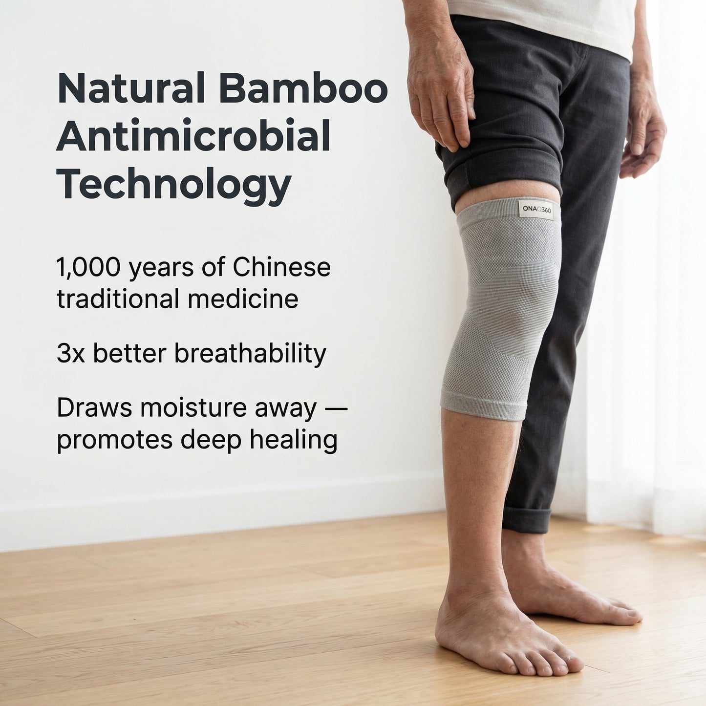 ONAQ360™ FLEXLIFE MANCHON EN BAMBOU POUR GENOU