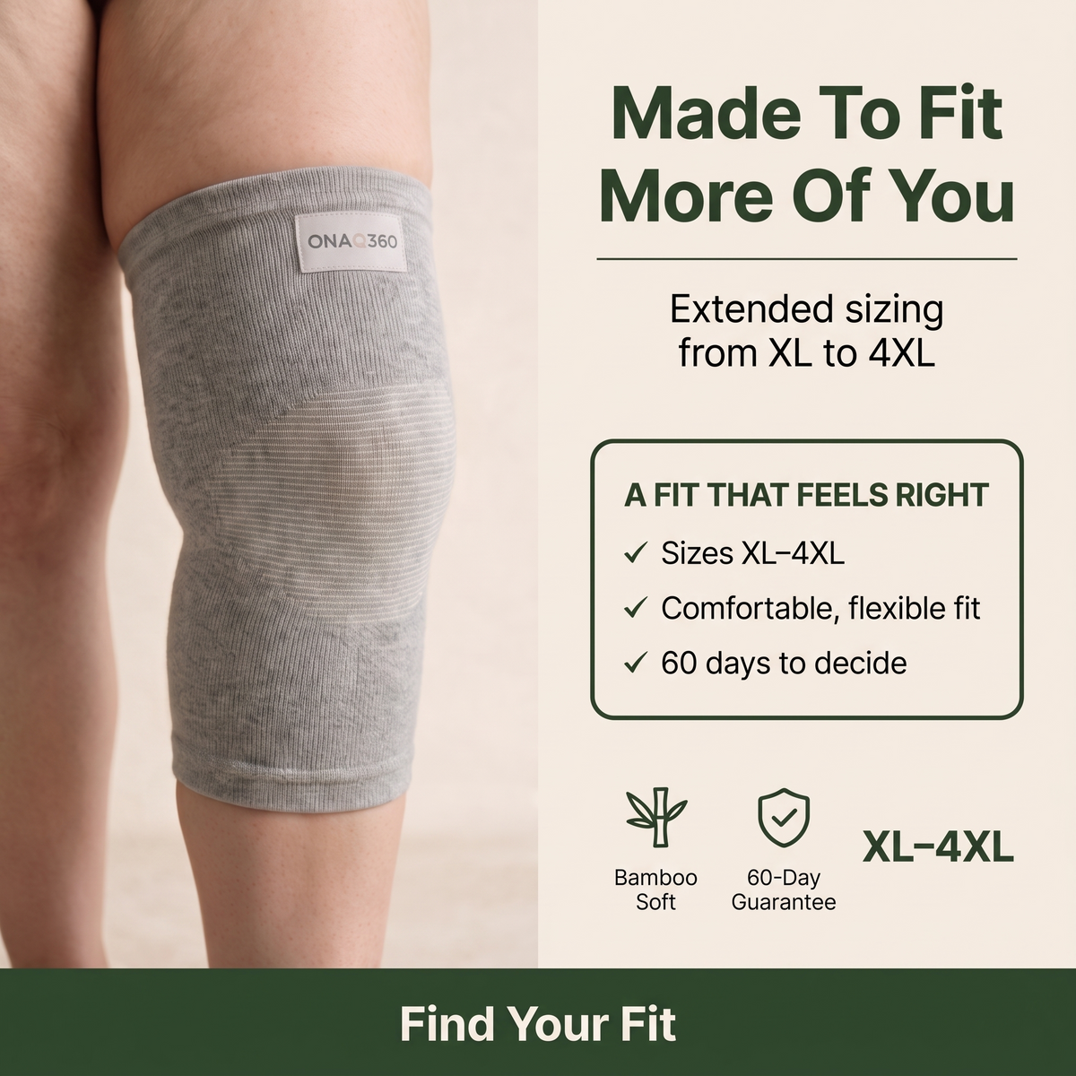 FLEXLIFE BAMBOO KNEE SLEEVE